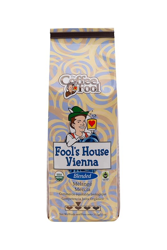 Coffee Fool's Organic Fair Trade House Vienna (Coarse Grind)