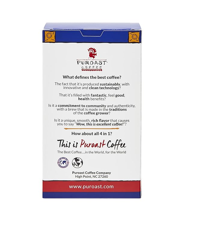 Puroast Coffeehouse Espresso Roast 30 Count100% Biodegradable Espresso Capsule High Antioxidant Smooth Compatible with Nespresso Original Line Machines*