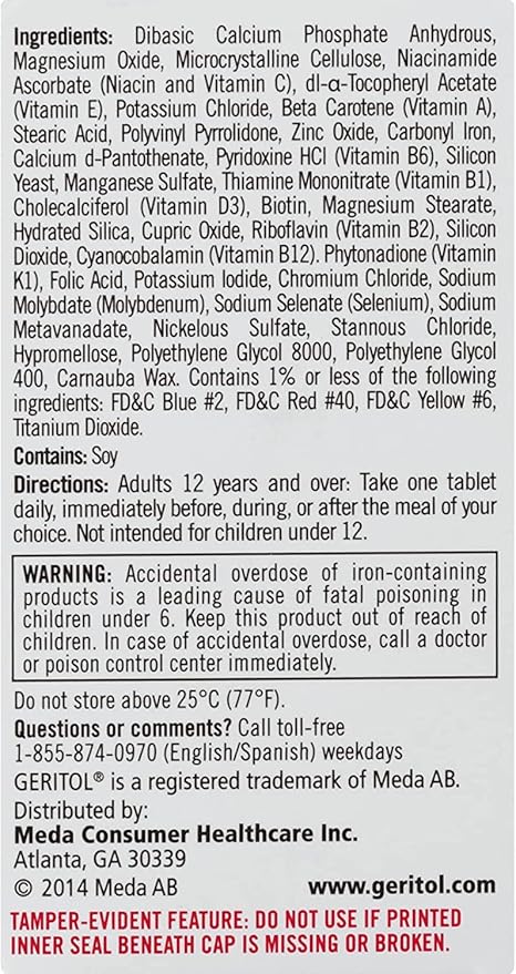 Geritol Multivitamin Tablets 100 TB - (Pack of 2)