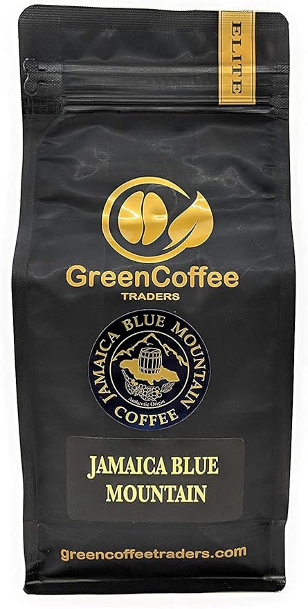 Green Coffee Traders 1LB. 100% Jamaica Jamaican Blue Mountain Roasted Coffee - City Roast 1lb Bag