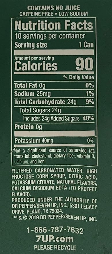 Mini 7up Sodas - 10 pack (3 cases of 10 packs for a total of 30 cans)