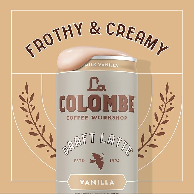 La Colombe Coffee Oatmilk Vanilla Latte 11 fl oz Cans Coffeehouse Quality Cold Brew Specialty Grade Coffee Beans Ready-to-Drink On-the-Go (Pack of 24)