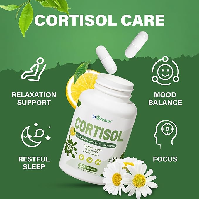 Cortisol Supplement 15-in-1 Cortisol Manager with Ashwagandha L-Theanine &amp Magnesium Supports Cortisol Health Relaxation &amp Restful Sleep 240 Capsules