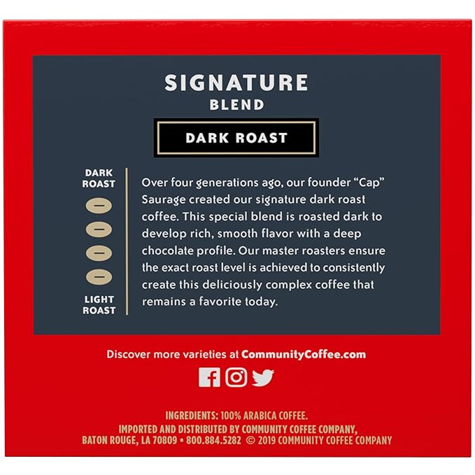 Community Coffee Signature Blend Dark Roast Coffee Pods Compatible with Keurig 2.0 K-Cup Brewers 36 Count (Pack of 1)