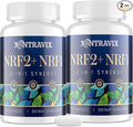 NRF1 &amp NRF2 Supplement 1500mg | Dual Activator with CoQ10 Curcumin Trans Resveratrol &amp Ashwagandha | Antioxidant for Oxidative Stress Wellness Aging &amp Cellular Energy | 60 Capsules (2 B