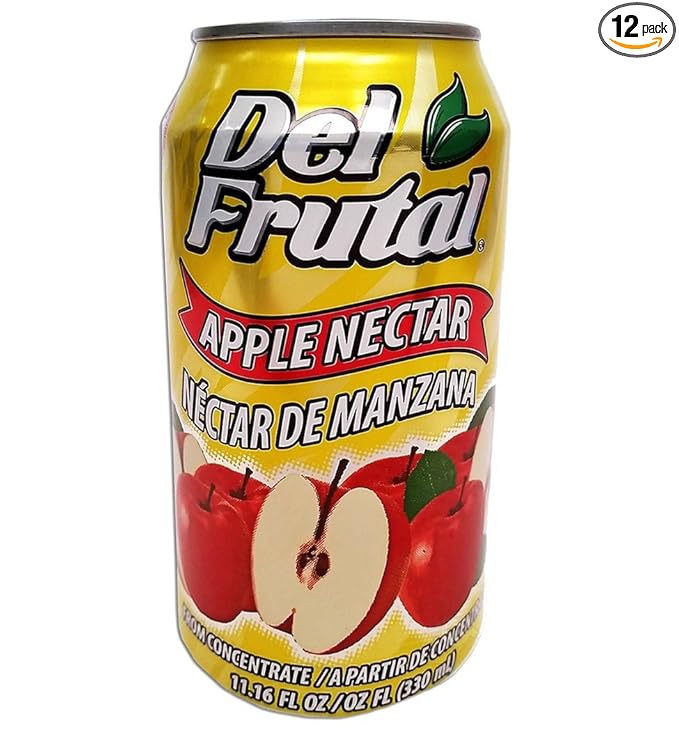 Del Frutal Apple Nectar 11.16 oz - Sabor Manzana (Pack of 12)