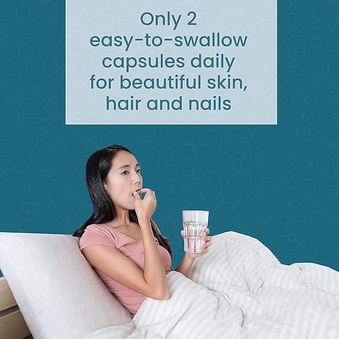 Multi Collagen Peptides Types I II III V &amp X Hydrolyzed Protein Capsules – Grass-Fed Blend with Digestive Enzyme – for Skin Hair Nails Joints &amp Gut Health Unflavored (60 Count (Pack of