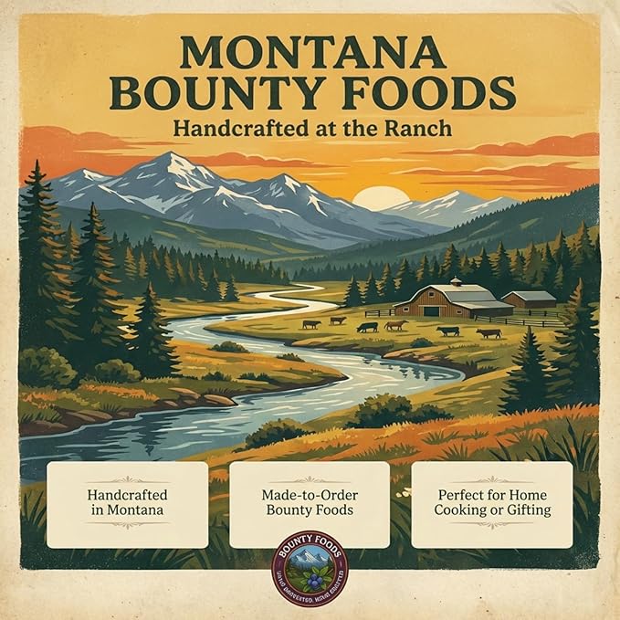 Montana Mustang Columbian Arabic Coffee - 12 oz Ground &amp Roasted w/ Natural Black Cherries In a Rustic Western Style Burlap Bag from Bounty Foods - Enjoy this American Breakfast Essential (MUS 12o