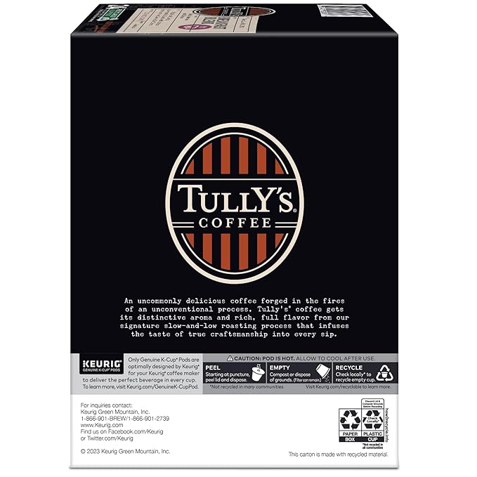 Tully's Coffee Breakfast Blend Keurig Single-Serve K-Cup Pods Light Roast Coffee 96 Count