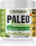 Paleo Perfection Vanilla Banana Grass Fed Beef Collagen Protein Powder with Stevia - Paleo Keto SCD AIP Protein Powder with Apple Fiber Carrot &amp Broccoli - 1lb Protein Powder &amp Superfood B
