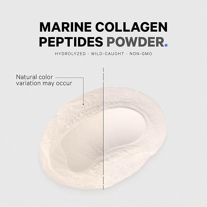 Codeage Marine Collagen Powder - Wild-Caught Hydrolyzed Fish Collagen Peptides - Type 1 &amp 3 Collagen Protein Supplement - Amino Acids for Skin Hair Nails - Paleo Friendly Non-GMO 15.87 Ounces