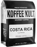 Koffee Kult Costa Rica Medium Roasted Ground Coffee Beans 100% Single Origin Arabica (Ground 12oz)
