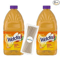 Welch's Orange Pineapple Apple Juice Drink 96 fl oz Plastic Bottle 2 Pack + 15 Sugarcane Disposable Straws by KOOL8SHOP Infinite Deals