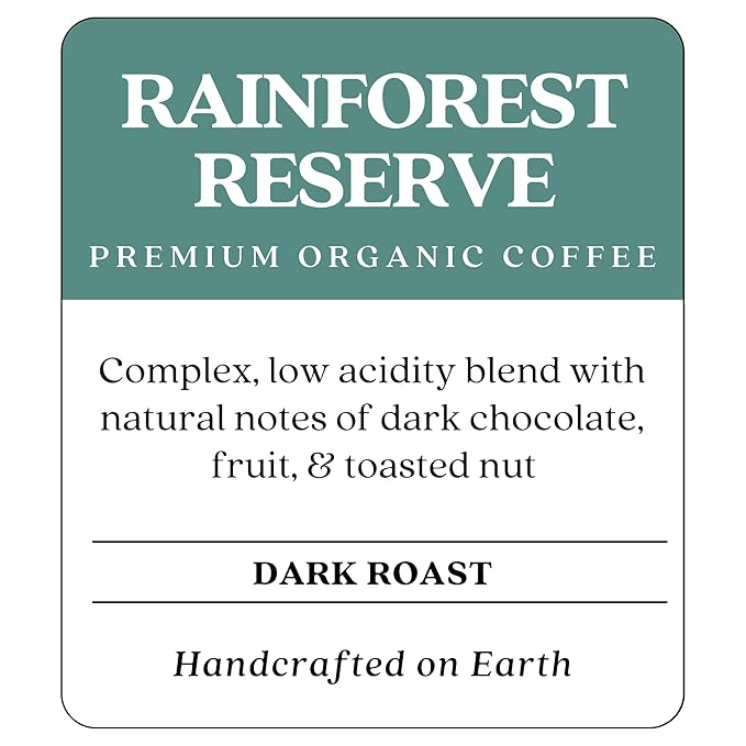 Copper Moon Dark Roast Whole Bean Coffee Rainforest Reserve Organic Blend 2 Lb