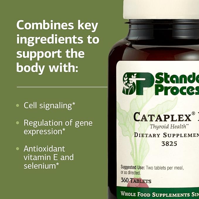 Standard Process Cataplex E Thyroid Health Dietary Supplement - Gluten-Free Non-Dairy &amp Non-Soy - Endocrine Gland Health Support - 360 Tablets