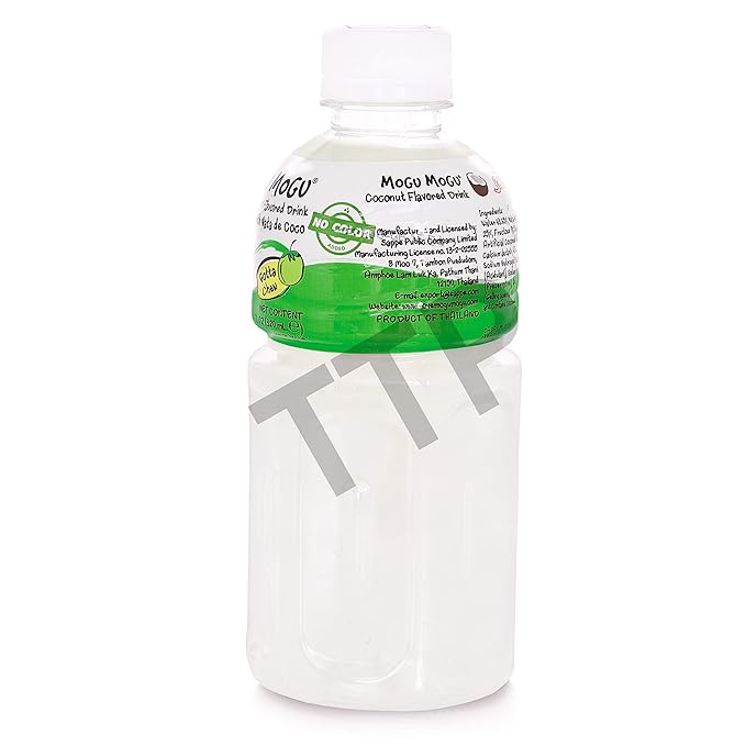 Mogu Mogu Fruit Juice with Nata De Coco 10.82 oz (Pack of 24) (Coconut)
