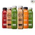 PUR Cold-Pressed Juice – 7-Day Powerhouse Juice Cleanse + Protein – Supports Fullness While Cleansing – Greens Choco and Cold Brew with Plant-Based Protein plus Sunny Citrus and Raw Red – 42 Bottles