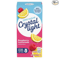 Crystal Light Drink Mix 72 Pitcher Packets for Flavorful Hydration and Shareable Refreshment Artificially Flavored Raspberry Lemonade Zero Sugar Low Calorie 1.8 oz each box