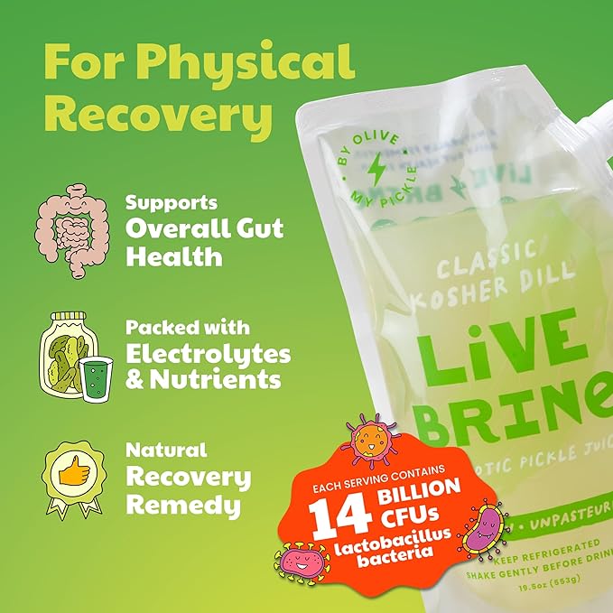 Olive My Pickle Probiotic Pickle Juice 175.5 oz | 9pk Olive Juice Live Brine Kosher Dill Pickle Juice Shots with Natural Probiotics &amp Digestive Enzymes for Gut Health - 117 Pickle Shots for Cramps