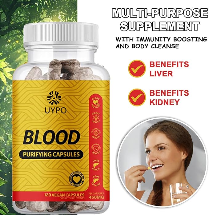 Blood Purifying Capsules Gluten Free GMO-Free Vegan 450 mg (2PCS)