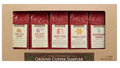 World Market Limited Edition Ground Coffee Sampler 5 Pack Fireside Rum Holiday Eggnog Panettone Ginger Snap Peppermint Mocha. 2 - ounce bag