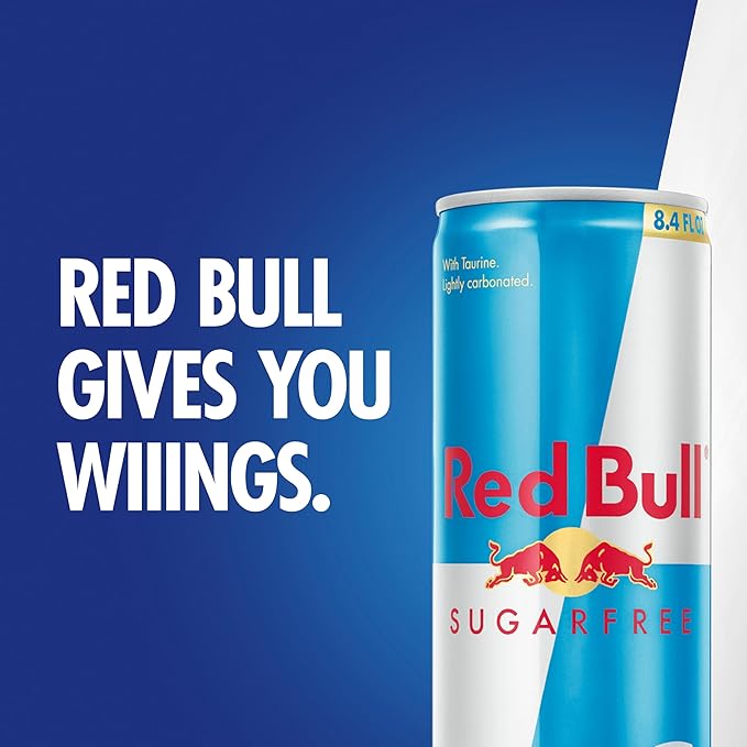 Red Bull Sugar Free Energy Drink 8.4 Fl Oz 24 Cans (6 Packs of 4)