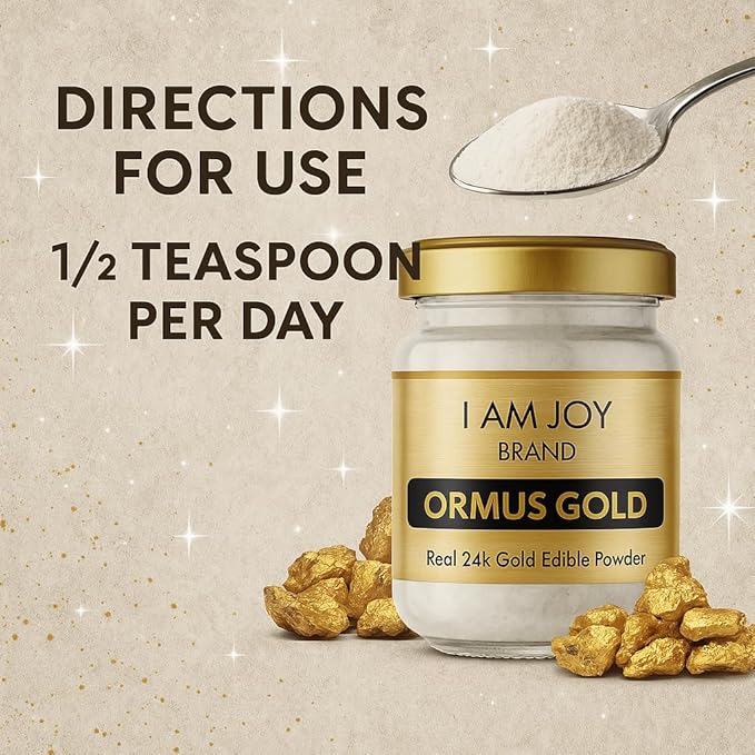 I Am Joy co. Pure Ormus White Gold Powder Monoatomic M-State 24k 99.99% | No Plastic No Lye No Dyes No Fillers | 22 Grams