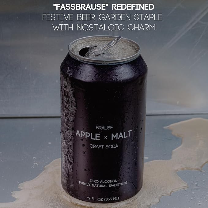 Brause Apple x Malt Craft Soda – German Premium Craft Drink Award Finalist Non-Alcoholic Purely Natural Sweetness Refreshing &amp Bold: Crisp Apple Toasty Malt Subtle Sweetness Health-Consciou