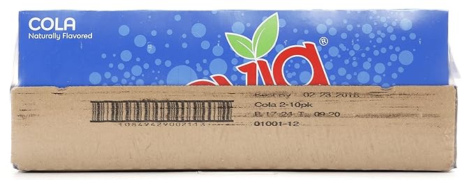Zevia Zero Calorie Soda Cola Non-GMO 10 Count 120 Fl Oz (Pack of 2)