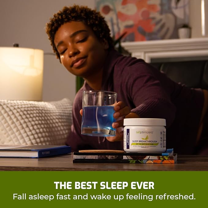 BIOptimizers Sleep Breakthrough Powder – Tropical Dreams &amp Blueberry Bundle – Natural Sleep Support Supplement – 405g Total