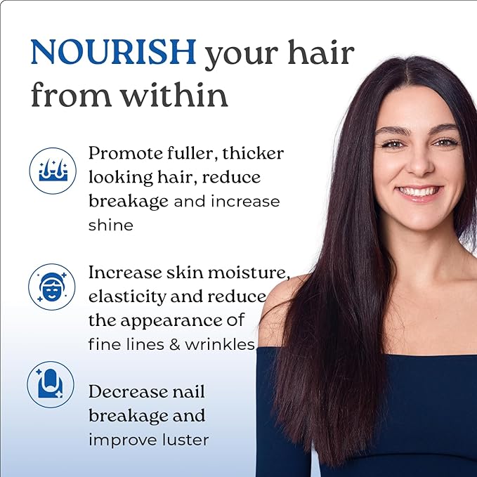 NatureCity True-HNS Hair Nails and Skin Cynatine Keratin and Plant Based Biotin Vitamin Supplement | Fuller and Stronger Hair and Nails | Non GMO | 60 Veggie Capsules