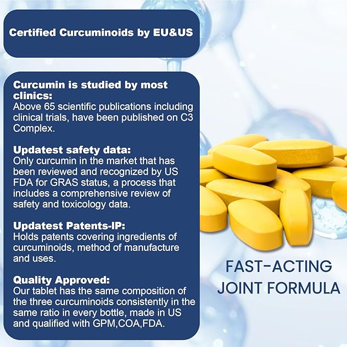 Hyaluronic Acid Supplements 850mg High Bioavailable Dietary Hyaluronic Acid - Advanced Joint Support with Hydrolyzed Collagen Turmeric Glu-cosamine MSM Vitamin C – 30 Tablets（Pack of 1）