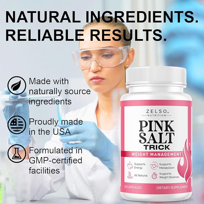 (2 Pack) Pink Salt Trick Capsules - Original PinkSalt Trick Supplement for Weight Energy &amp Metabolism - All Natural Advanced Support Formula Pills Reviews 120 Capsules for 2 Months