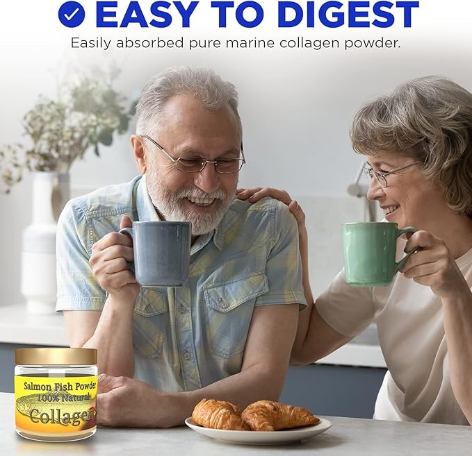 Salcoll Collagen - 100% Natural Bioactive Marine Collagen Powder - Unflavored Kosher can Help Bone Joint Skin Hair Health 3 Pack Three Month Supply