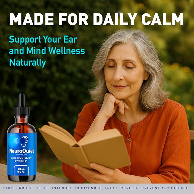 (5 Pack) NeuroQuiet Drops - Official NeuroQuiet Daily Hearing Support All Natural Clean Liquid Advanced Formula for Ear Health Auditory Clarity &amp Inner Ear Balance Reviews 5 Bottles for 5 Months