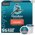 Caribou Coffee Caramel Flavored Coffee Single Serve Keurig K-Cup Pods Medium Roast Coffee 96-Count Box (Pack of 4)