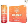 Brainjuice Brain Health Support Drink for Energy &amp Focus Vitamin C B5 B6 &amp B12 L Theanine Alpha GPC CoQ10 &amp Green Tea Caffeine Gluten Free Vegan Blood Orange Jalapeno 12 Oz Can