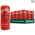 OLIPOP Prebiotic Soda Pop Cherry Cola Pantry Pack Packed with Prebiotics Fiber and Botanicals Gluten Free GMO Free 12oz Skinny (12-Cans)