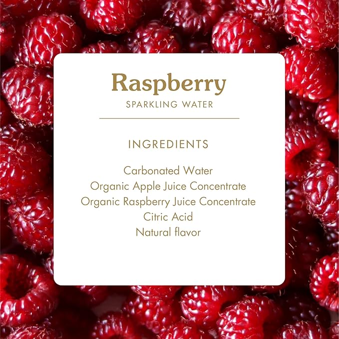 Sovány Sparkling Water Raspberry Seltzer Water Drinks USDA Organic Made With Real Fruit Non-GMO Vegan No Added Sugar Low Calorie 12 fl oz 12 Pack