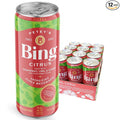 BING Citrus Energizing Juice Beverage – Grapefruit &amp Lime (12oz/12pk) – Made with REAL Juice! Only 2g added Sugar Low Calorie L-Theanine + Ginseng+ Caffeine + Taurine Vegan Gluten + Dairy Free