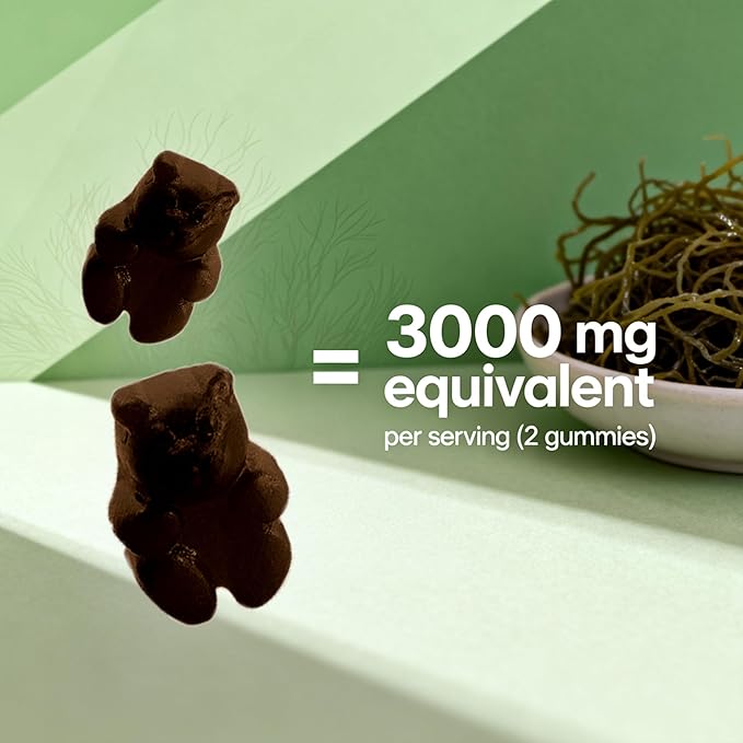 Vitamatic 3 Pack Irish Sea Moss Gummies- 3000mg Equivalent Per Serving - 60 Ct - Made with Bladderwrack &amp Burdock Root - Seamoss Supplement for Thyroid Energy Immune Support