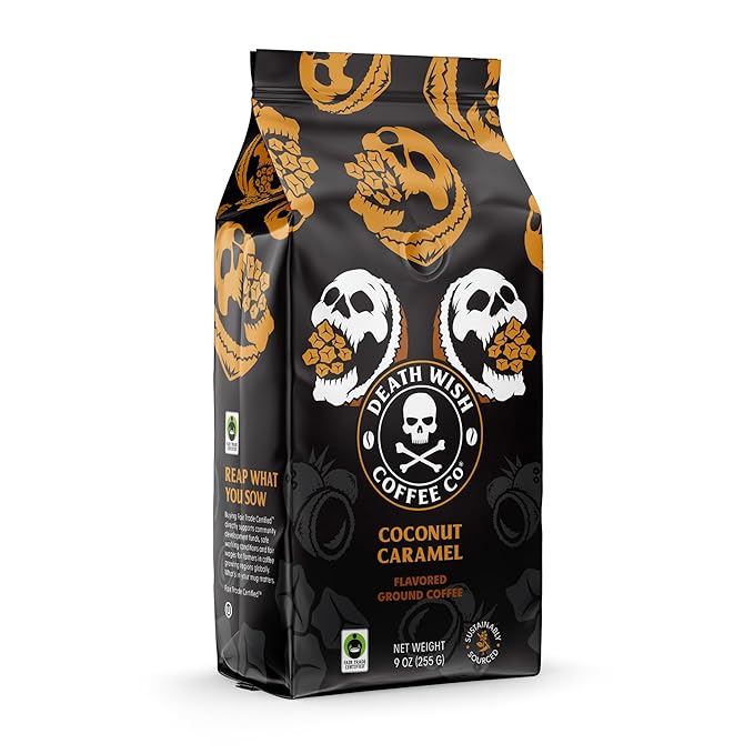 Death Wish Coffee Coconut Caramel Ground Coffee (27 Ounces)