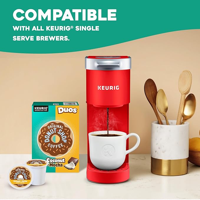 The Original Donut Shop Duos Coconut + Mocha Coffee Keurig Single Serve K-Cup Pods Medium Roast Coffee 60 Count (6 Packs of 10)