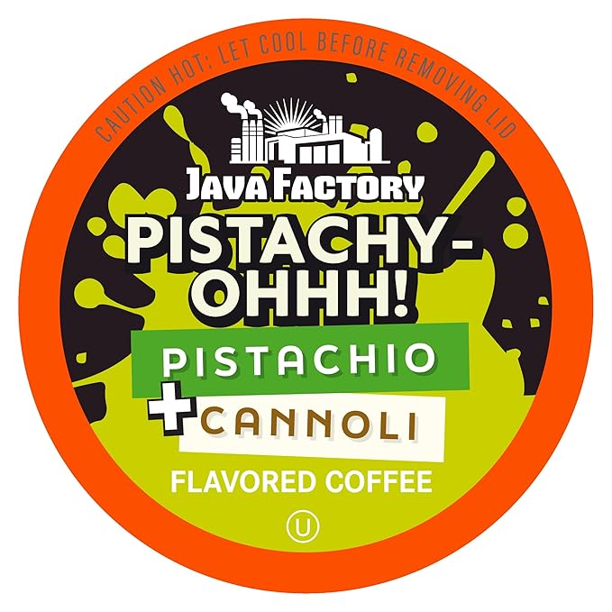 Java Factory Flavored Coffee Pods Pistachy OHHH Compatible with K Cup Brewers 40 Count
