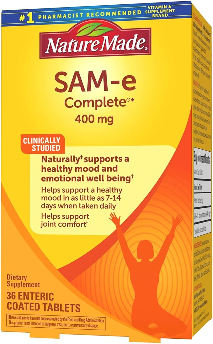 SAM-e Complete 400 mg Tablets 36 Count Value Size Supports a Healthy Mood &amp Joint Comfort