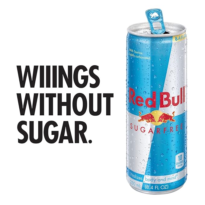 Red Bull Sugar Free Energy Drink 8.4 Fl Oz 24 Cans (Pack of 2)