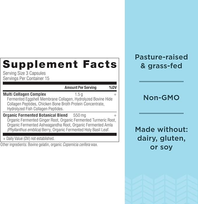 Ancient Nutrition Collagen Pills Peptides Powder Supplement 45 Count Hydrolyzed Multi Collagen Pills Types I II II V &amp X Supports Healthy Skin and Nails Gut Health and Joint Support