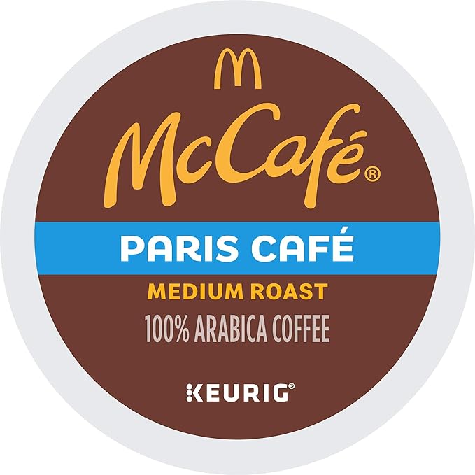 McCafe Paris Cafe Single Serve Coffee Keurig K-Cup Pods Medium Roast Coffee 72 Count