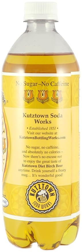 AmishTastes Diet Birch Beer Kutztown Nix Besser PA Dutch Style 24 Oz. (Pack of 8)