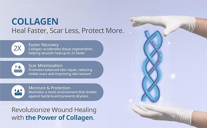 Cellufil Collagen Particles for Advanced Wound Care - Box of 5 Vials - 100% Non-Hydrolyzed Bovine Collagen for Tissue Regeneration First Aid &amp Minor Bleeding